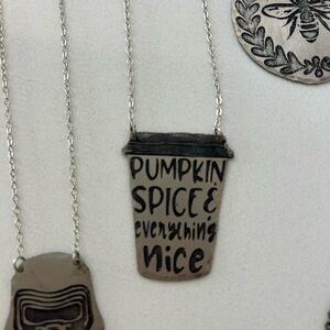 Pumpkin Spice Necklace by artisan So Beautifully Broken